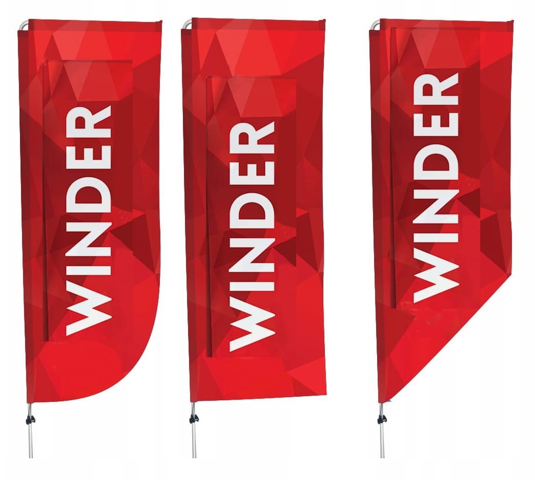 Reklamflaggor, beachflagga med mast och tryck på 220 x 70 cm - 2