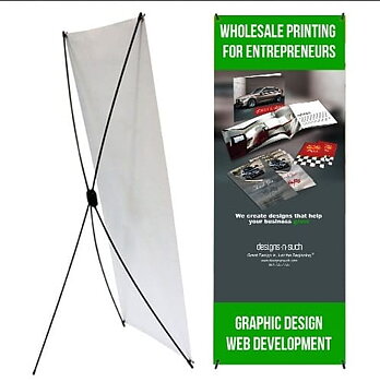 Display x Banner, reklambanner med tryck på 60 x 160 cm, eko-vänligt