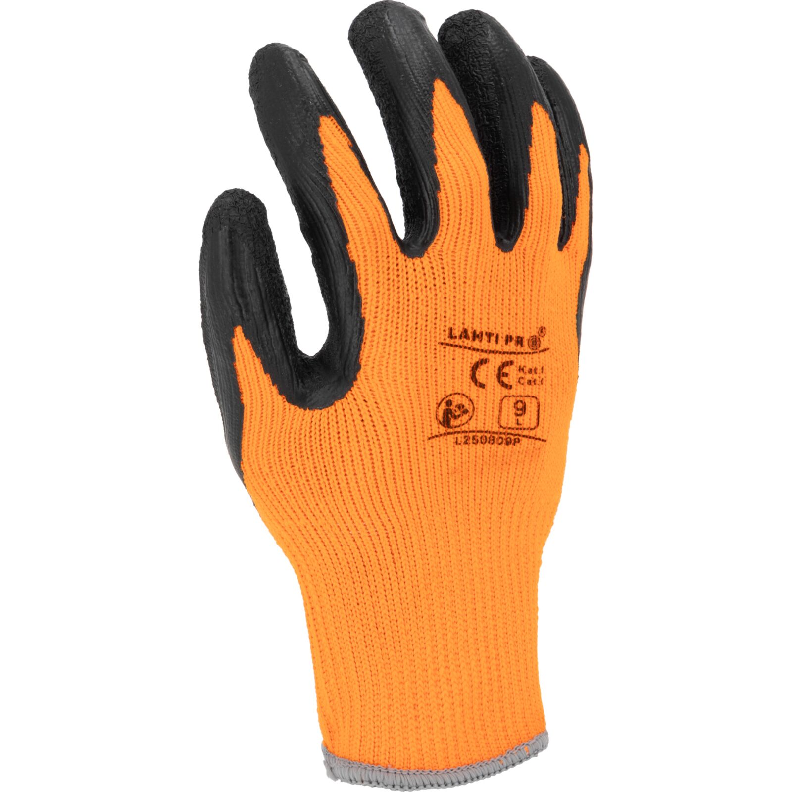 LahtiPro Arbetshandskar värmefodrade, latexbelagd, orange, 12 par, LAHTI PRO (Handskestorlek : 10 [XL] Handlängd 20,4cm Omkrets 25,4cm) - 6
