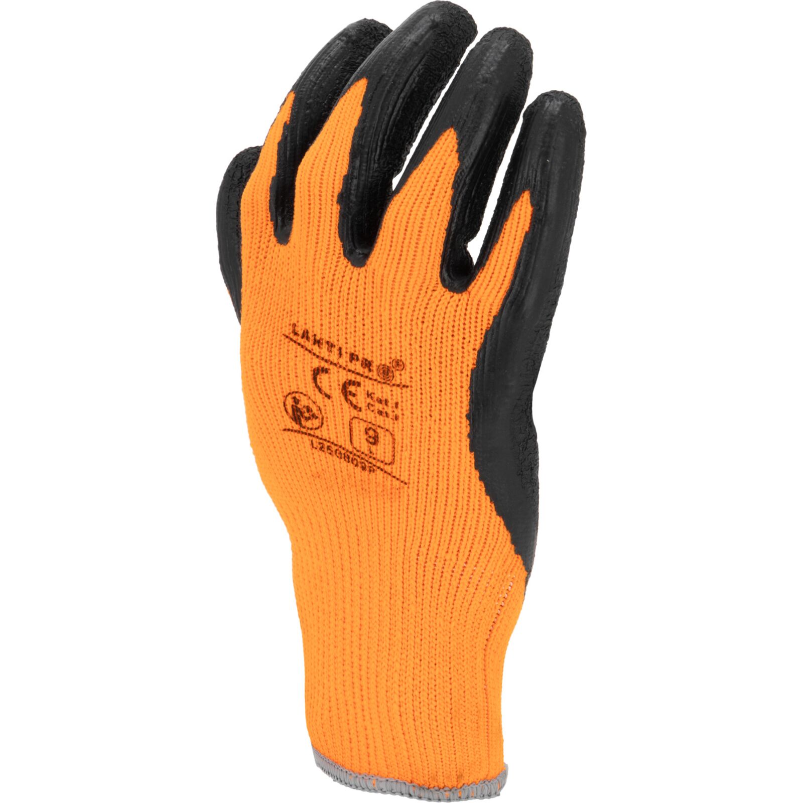 LahtiPro Arbetshandskar värmefodrade, latexbelagd, orange, 12 par, LAHTI PRO (Handskestorlek : 11 [XXL] Handlängd 21,5cm Omkrets 27,9cm) - 4