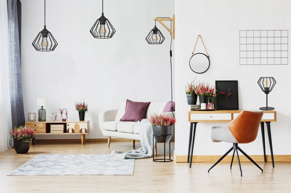 Taklampa av metall, rustik / industriell design, hänglampa, Luxolar Diamond E27 - Grå - 9