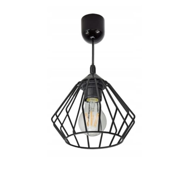 Taklampa av metall, rustik / industriell design, hänglampa, Luxolar Diamond E27 - Grå