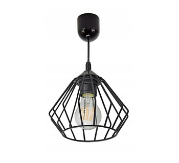 Taklampa av metall, rustik / industriell design, hänglampa, Luxolar Diamond E27 - Grå