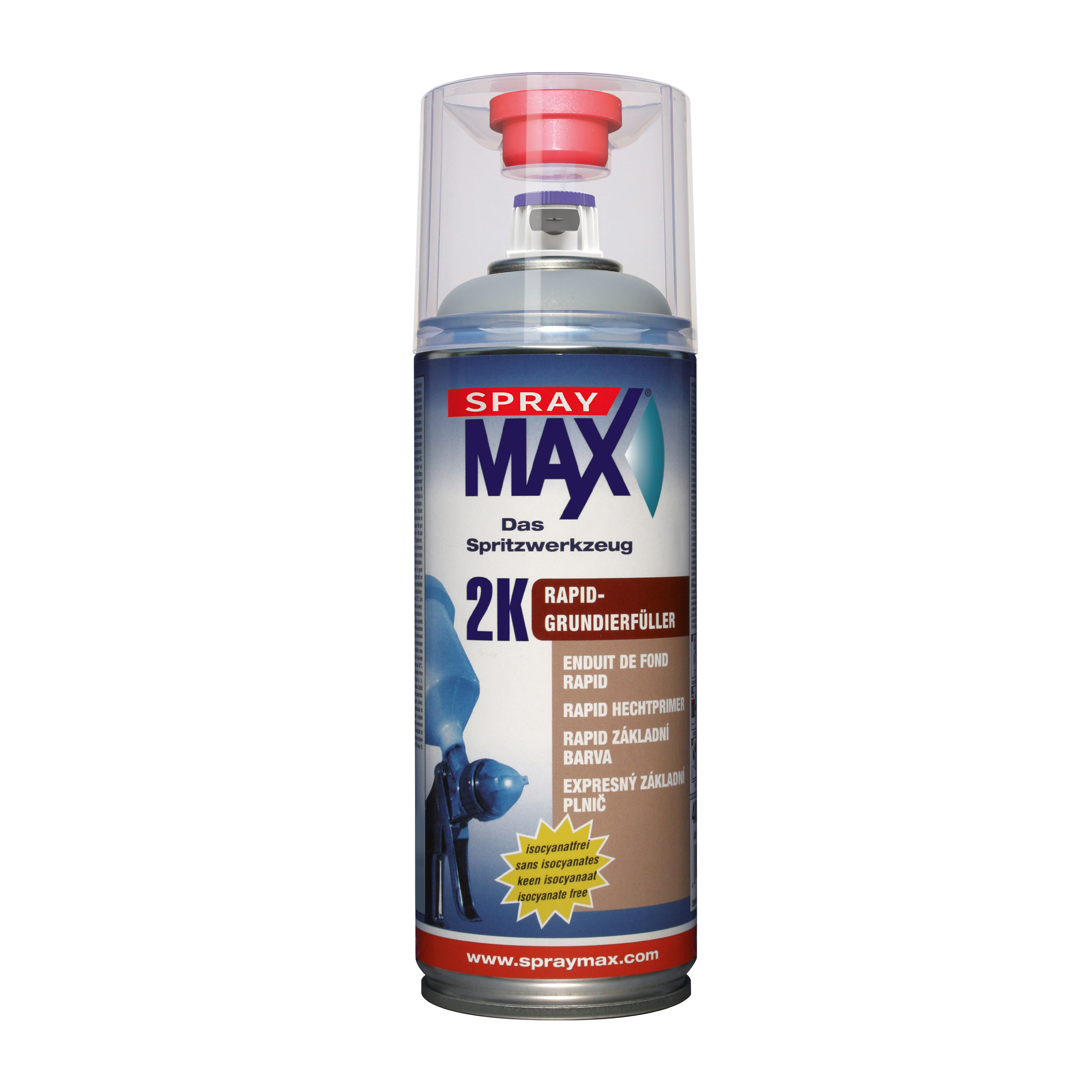 SprayMax 2K Snabb Grundfiller Grå 400 ML - 2