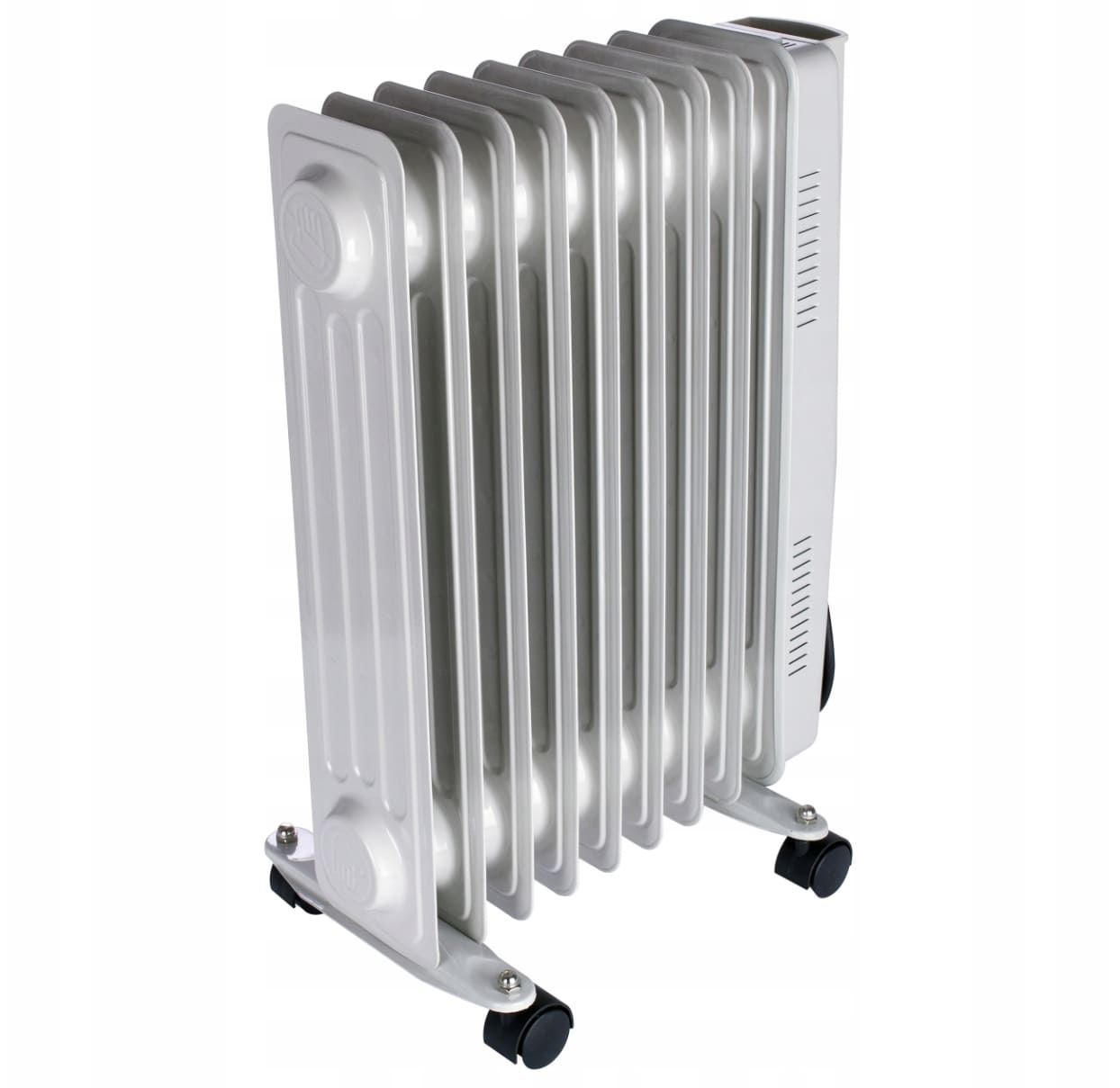 Oljeelement 2000W-3000W med termostat, hjul, 230V, Volt - 4