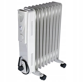 Oljeelement 2000W-3000W med termostat, hjul, 230V, Volt