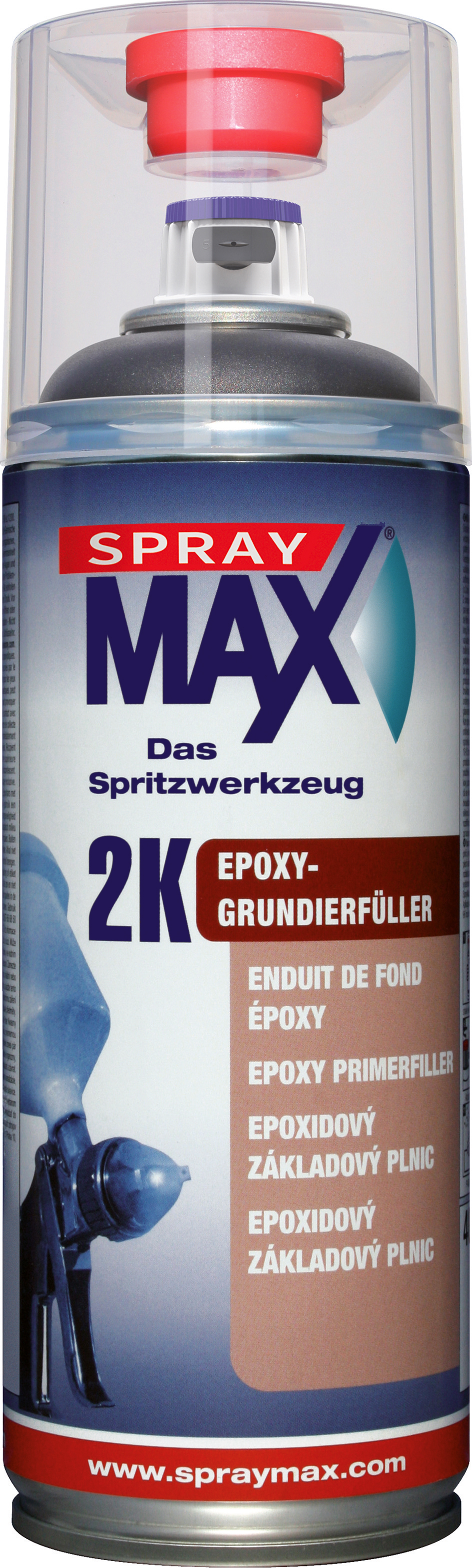 SprayMax 2K Epoxygrundfyller Svart 400 ML
