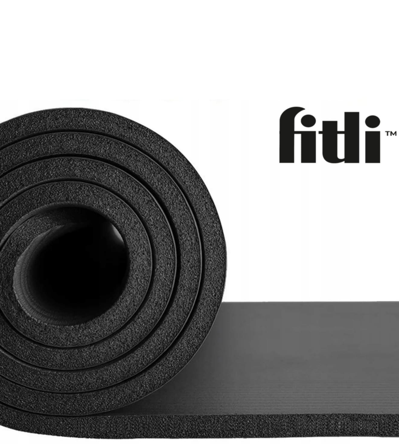 Yogamatta, träningsmatta, skummatta 180 x 61 cm, 1 cm tjock, olika färger, NBR Fitli - Rosa - 7