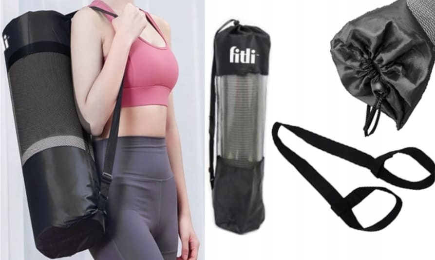 Yogamatta, träningsmatta, skummatta 180 x 61 cm, 1 cm tjock, olika färger, NBR Fitli - Turkos - 11