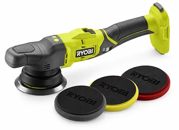 Excenterpolermaskin Batteri 18V 125 mm 3000–7500 v/min 3 Rondeller utan Batteri, Ryobi