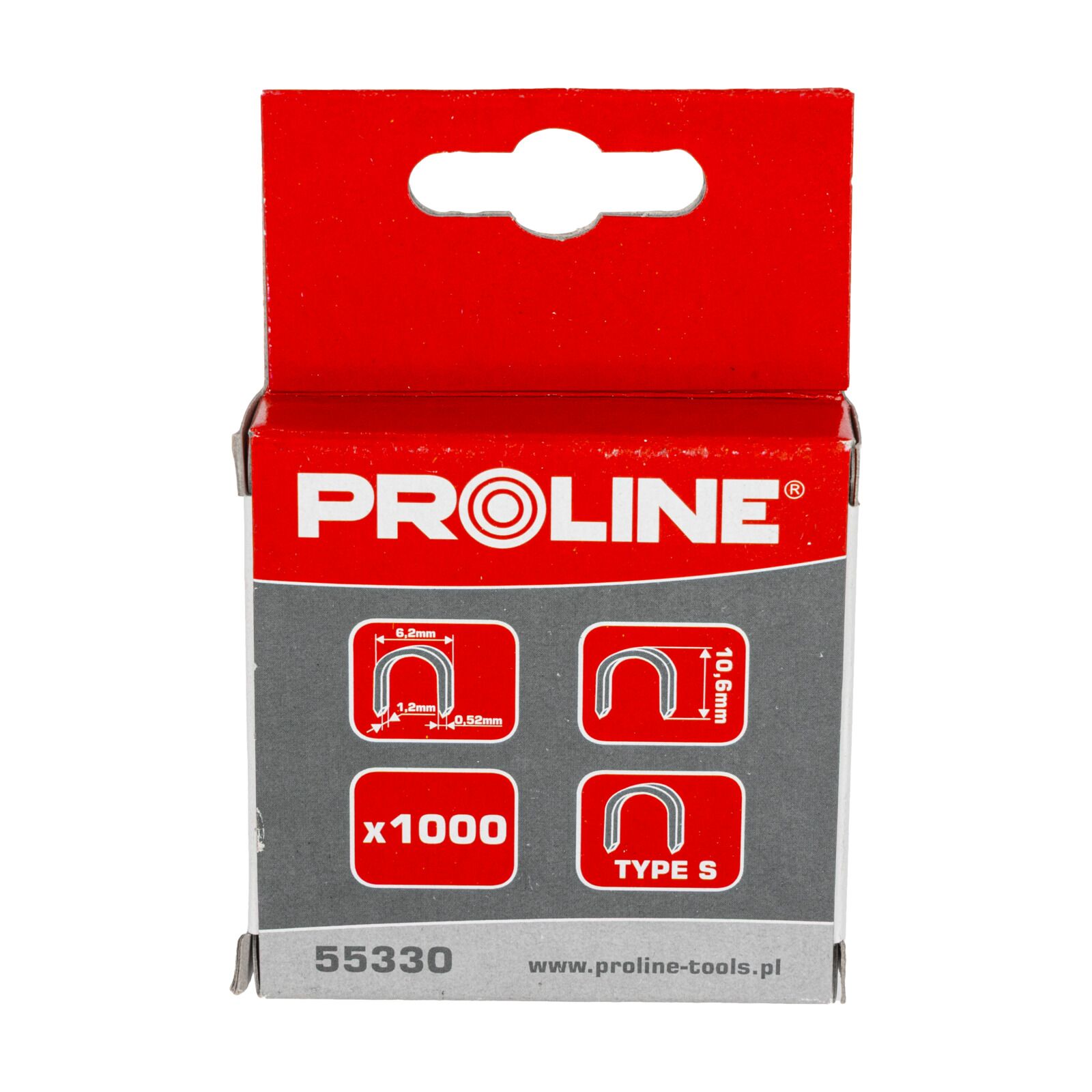 PROLINE TOOLS Häftklammer härdade Halvrunda 10 x 6, 2 x 1, 2 x 0, 52 mm, 1000st, Proline - 3