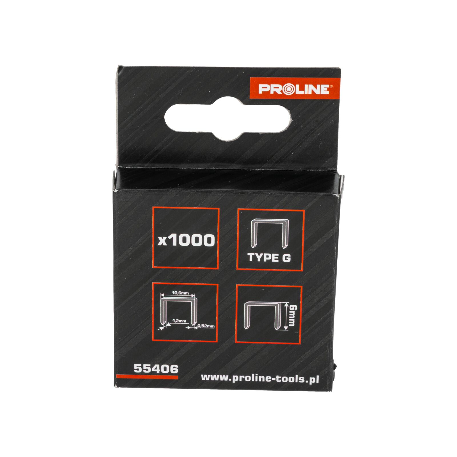 PROLINE TOOLS Häftklammer härdade TYP g 6 x 1, 2 x 0, 52 mm, 1000st, Proline - 3