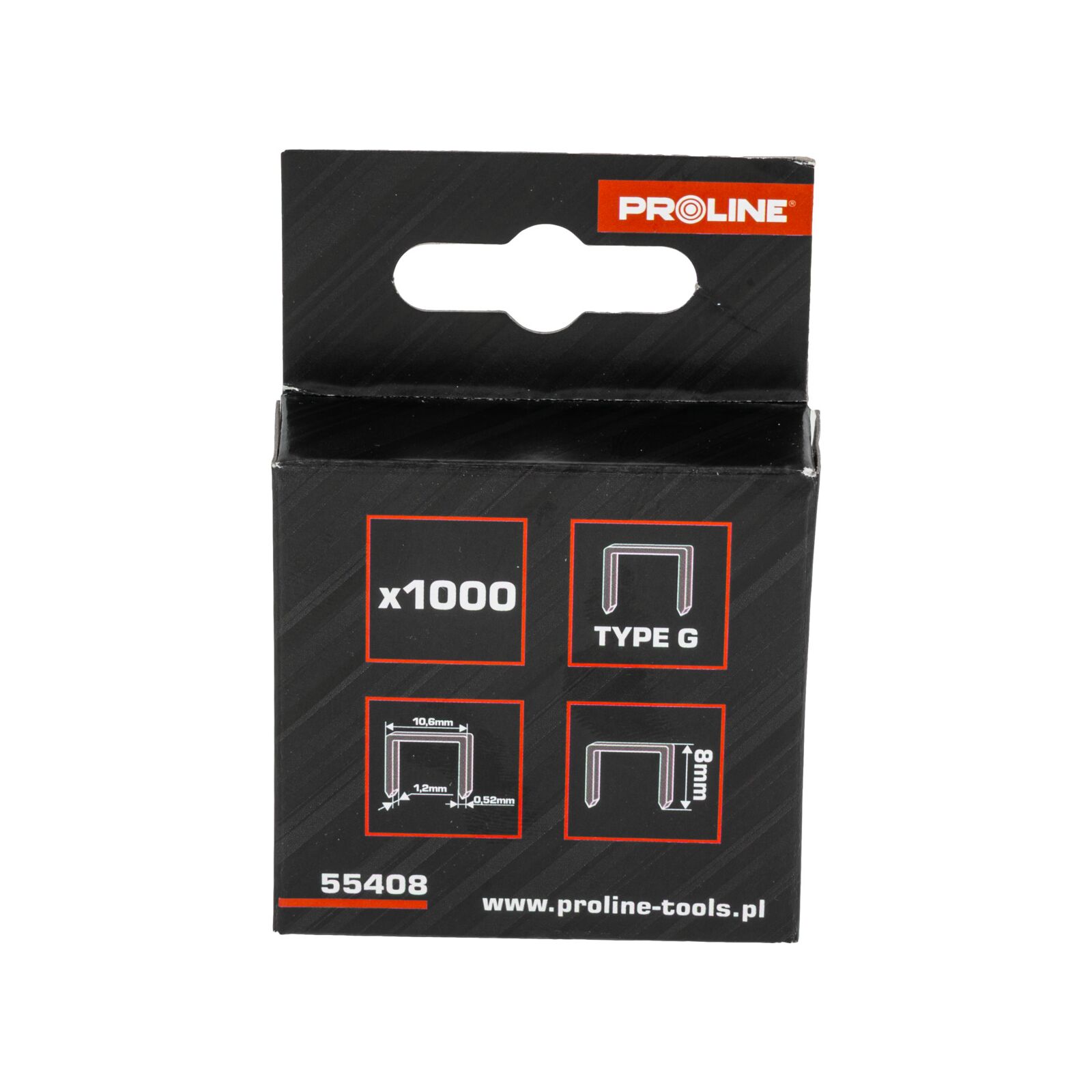 PROLINE TOOLS Häftklammer härdade 8 mm, 10.6 mm, 1.2 mm, 1000st, Typ g, Proline - 3