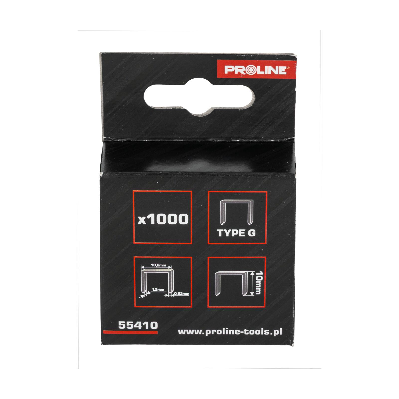 PROLINE TOOLS Häftklammer härdade 1010.61.2 mm, 1000st, Typ g, Proline - 3