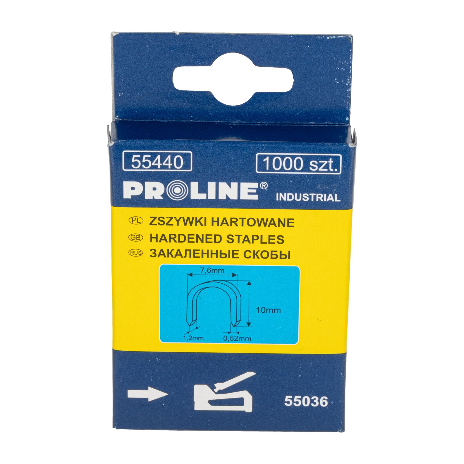 PROLINE TOOLS Häftklammer härdade halvrunda 10 mm, 7, 6 x 1, 2 mm, 1000st, Proline - 3
