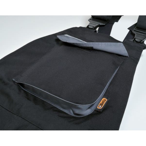 BETA TOOLS Hängselbyxor med Cordura-knä, reflextyg och många fickor, BETA Workwear Top Line (Storlek : XS) - 6