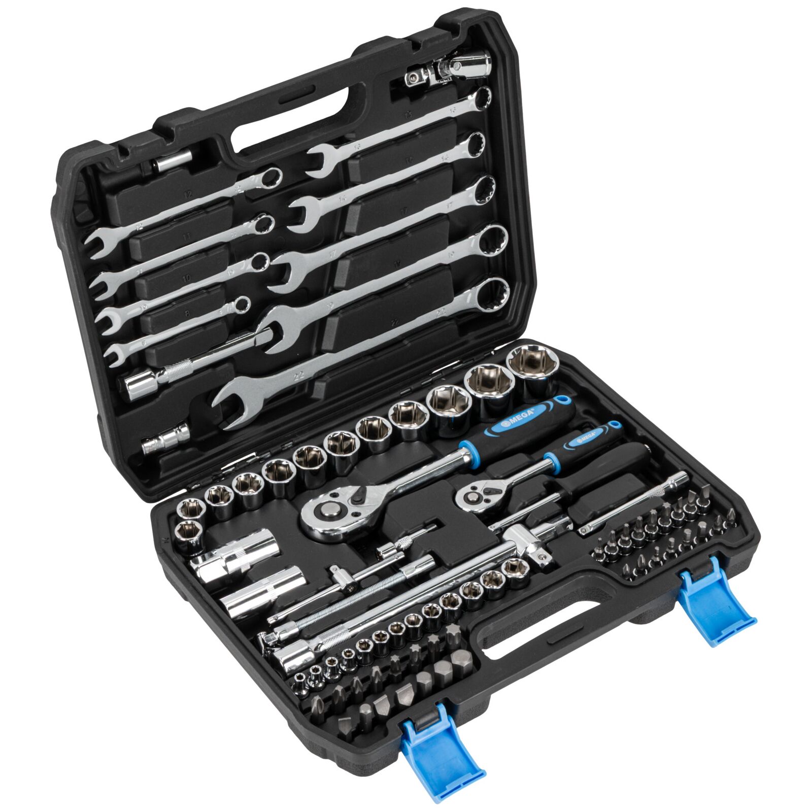 Mega Verktygssats 82st., 1/2 och 1/4, 4-32 mm - 2