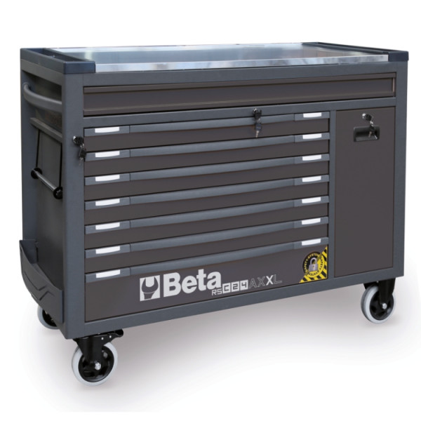 Verktygsvagn Extra Stor 8 Lådor 1100 kg Rostfri Anti-Tilt, BETA Tools - Orange - 2