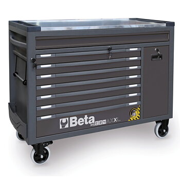 Verktygsvagn Extra Stor 8 Lådor 1100 kg Rostfri Anti-Tilt, BETA Tools - Röd