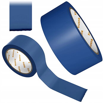 Märktejp 33m x 50 mm PVC, självhäftande, hållbar golvmärkningstejp, Budfix - Blå