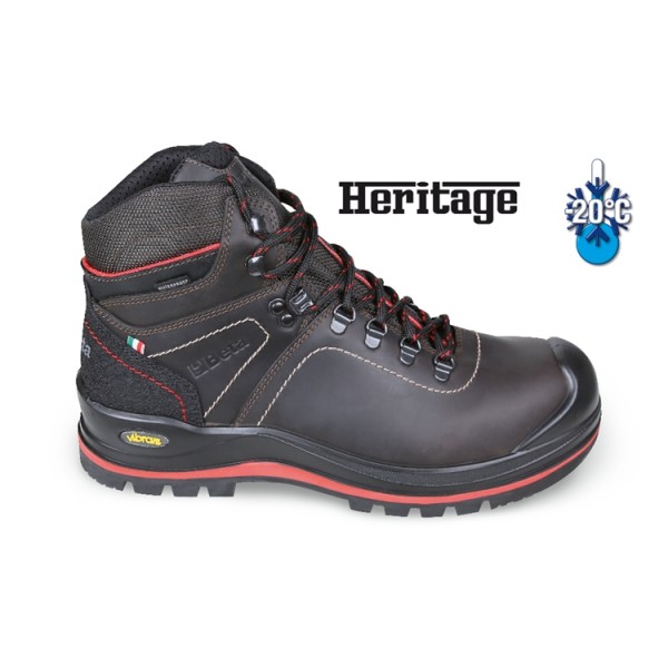 BETA TOOLS Skyddskänga Läder S3 Vattentät, Spiktramp, Vibrationsdämpad, BETA Workwear Flex (Skostorlek : 48)