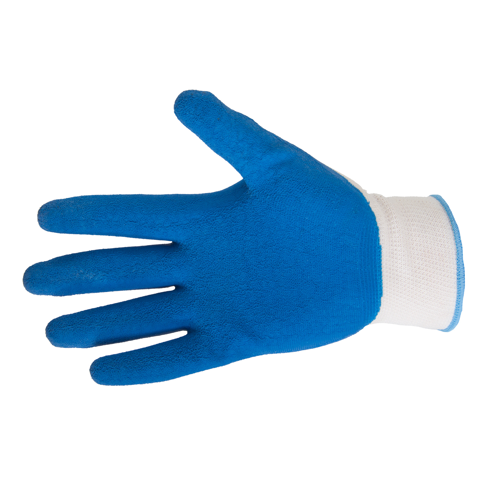 LahtiPro Arbetshandskar Latexbelagda Polyester, Blå/Vita, Karta, CE-märkta, 7, [Varumärke] (Storlek : XL) - 4