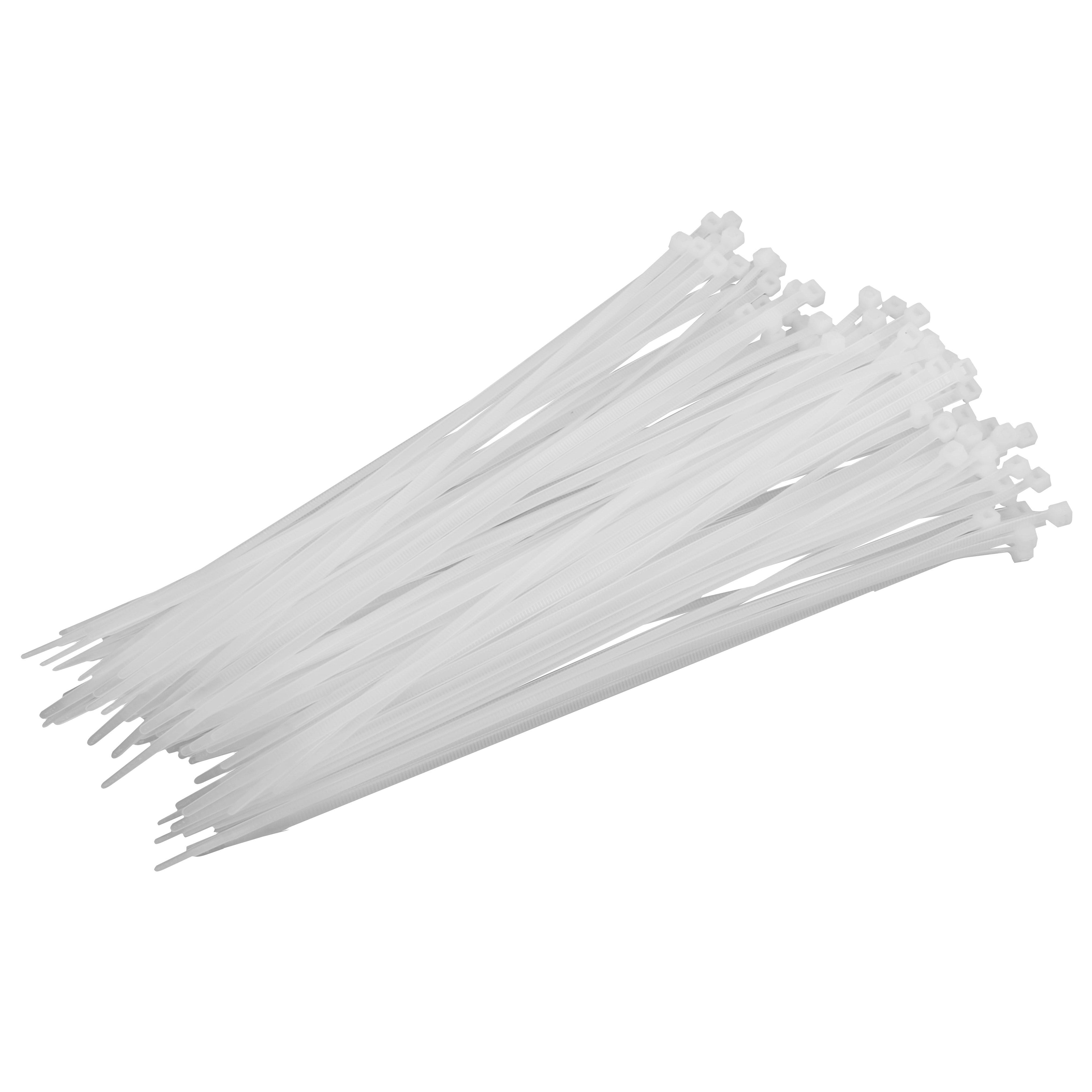 PROLINE TOOLS Nylon Kabelbindare (Vit), 4, 8 x 400 mm, 100 st, Proline