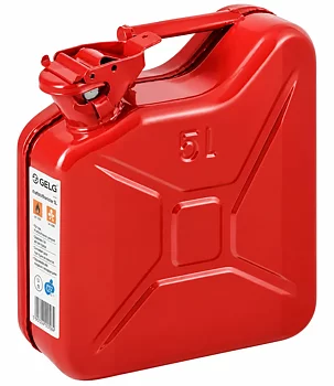 Bensindunk 5L Metall Reservdunk med Bajonettlås Röd eller Grön, Gelg - Grön