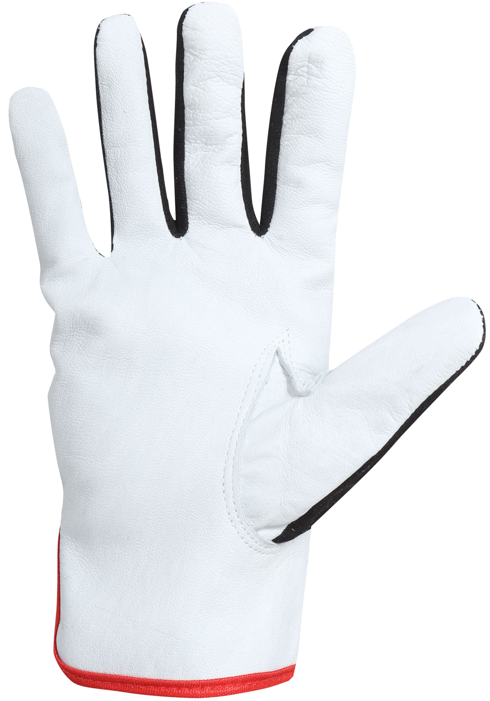 LahtiPro Arbetshandskar 12-par, montagehandskar, skinn, svart-vita CE, LAHTI (Handskestorlek : 8 [M] Handlängd 18,2cm Omkrets 20,3cm) - 2