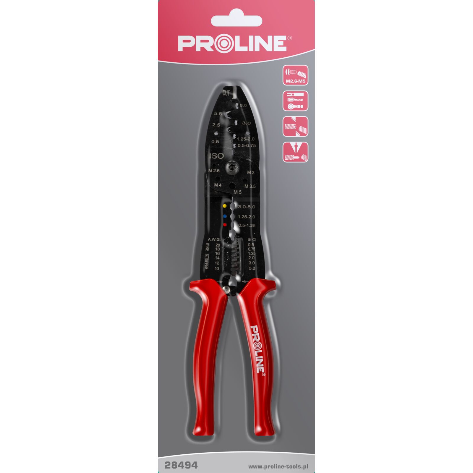 PROLINE TOOLS Kabelskalare 200 mm, Kabelklämmare, Kabeltång, Proline - 7