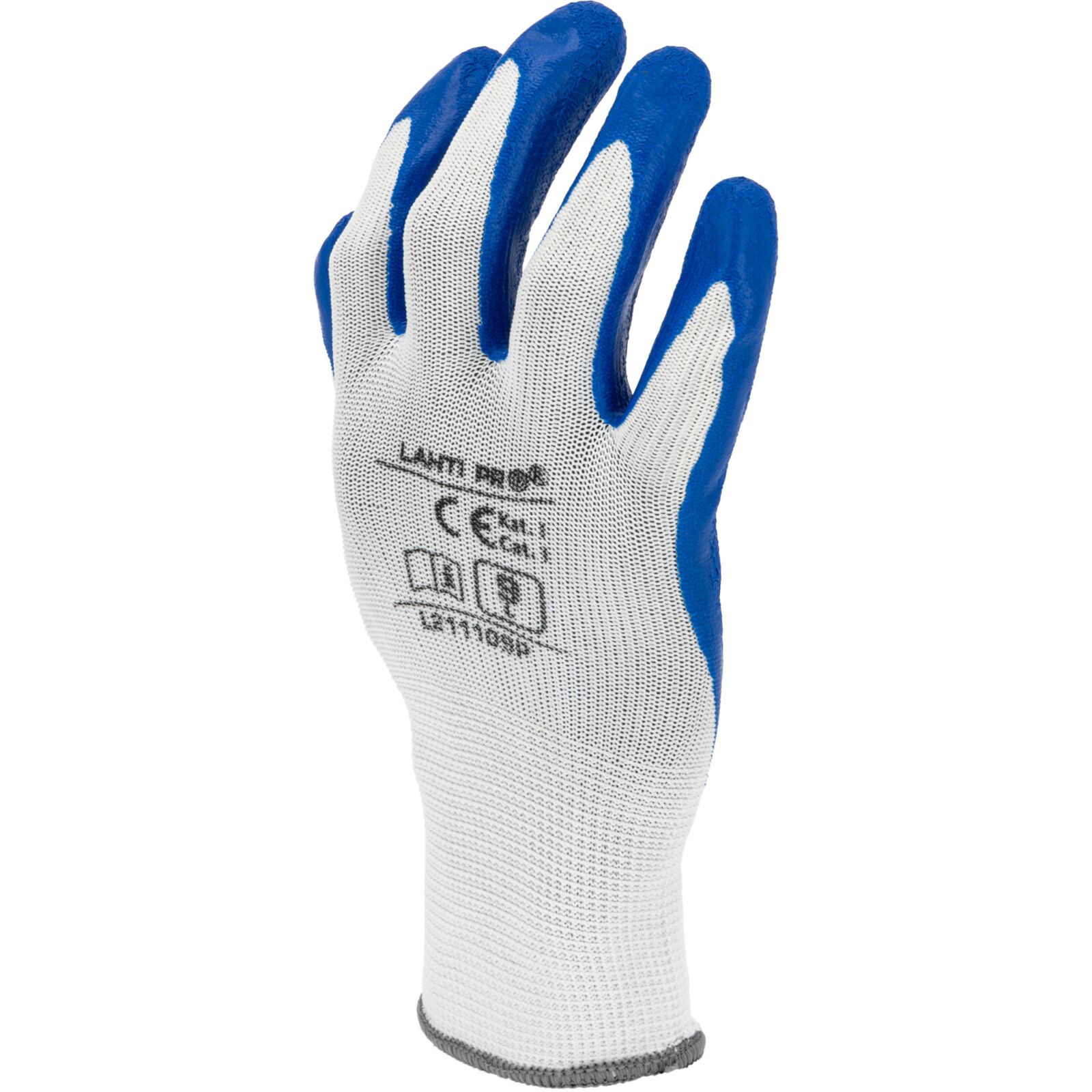 LahtiPro Latexhandskar 12 par, arbetshandskar, navy-white, CE, LAHTI (Handskestorlek : 11 [XXL] Handlängd 21,5cm Omkrets 27,9cm) - 3