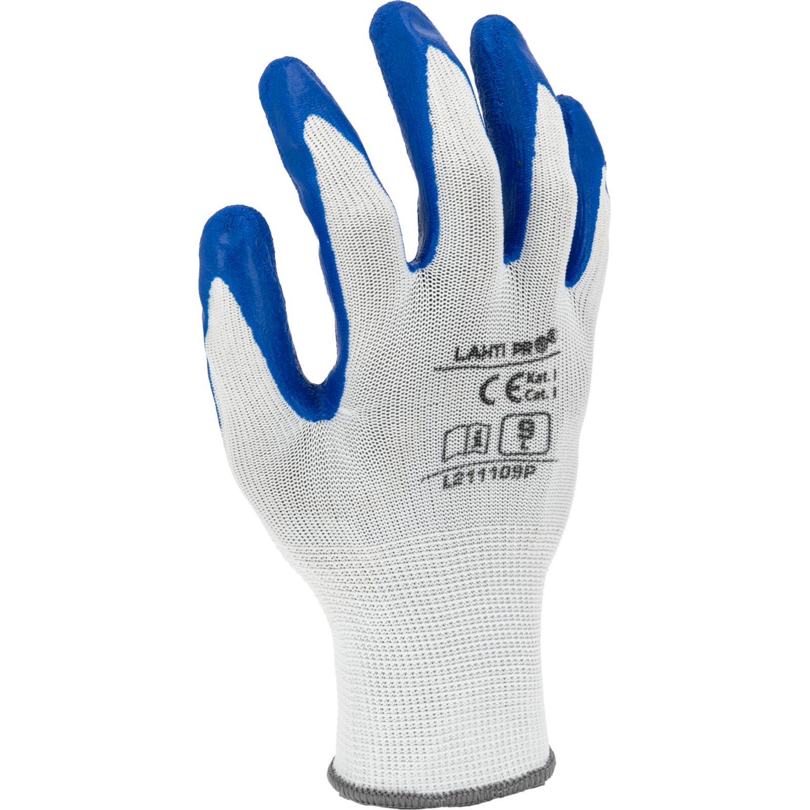 LahtiPro Latexhandskar 12 par, arbetshandskar, navy-white, CE, LAHTI (Handskestorlek : 11 [XXL] Handlängd 21,5cm Omkrets 27,9cm) - 5