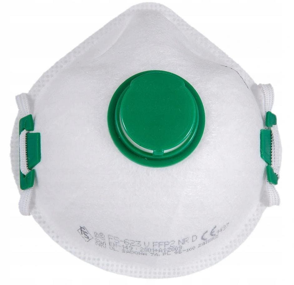 Andningsskydd 1st, andningsmask med ventil, FS-623V FFP2 NR D, CE (minsta order 3st)