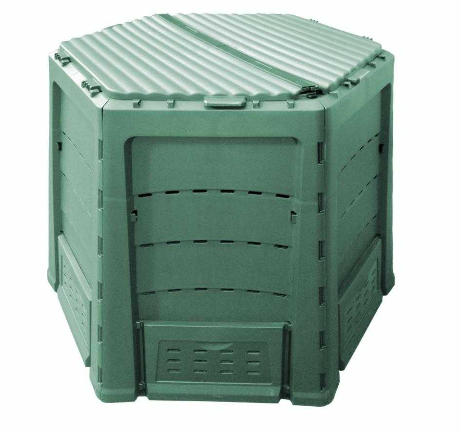 EKOBAT Kompostbehållare 820L, kompostbox för varm kompost utomhus åretrunt, THERMOQUICK® EXPRESS 800 - 3