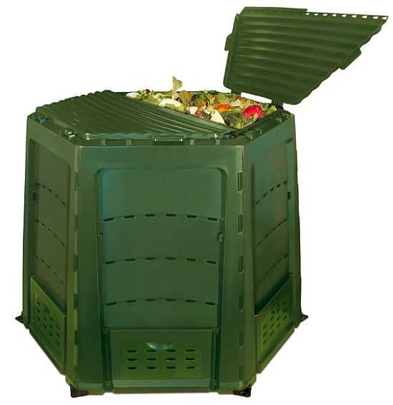 EKOBAT Kompostbehållare 820L, kompostbox för varm kompost utomhus åretrunt, THERMOQUICK® EXPRESS 800