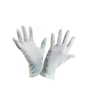 Bomullshandskar 12 par, beige arbetshandskar, CE (Handskestorlek : 8 [M] Handlängd 18,2cm Omkrets 20,3cm)