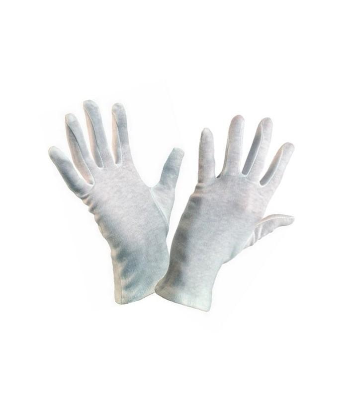Bomullshandskar 12 par, beige arbetshandskar, CE (Handskestorlek : 10 [XL] Handlängd 20,4cm Omkrets 25,4cm)