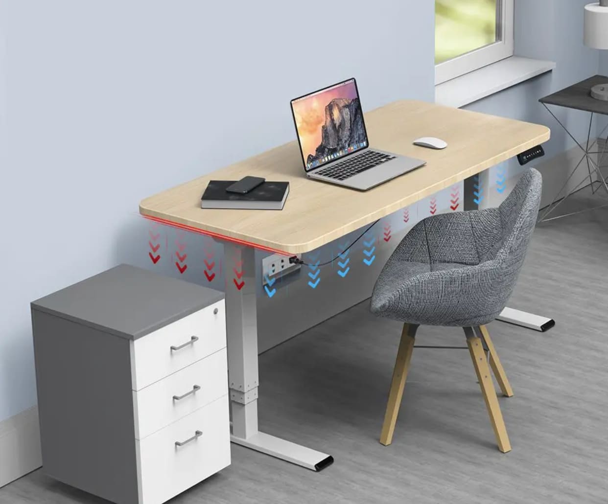 Spacetronic Höj- och sänkbart skrivbord utan toppskiva, elektriskt underrede för bord, max 127 cm höjd och 100 kg, Spacetronik ERGOLINE - 6