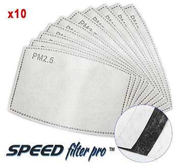 Filter för andningsskydd 10st, skyddar mot virus bakterier m.m. PM 2.5 FFP3 N99 Speed Filter PRO
