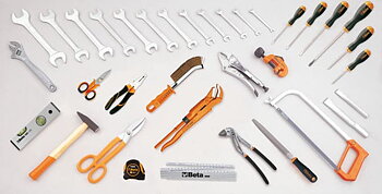 BETA TOOLS Hand socket wrenches with 3/8" female square drive, long type, polygonal mouth, chrome-plated