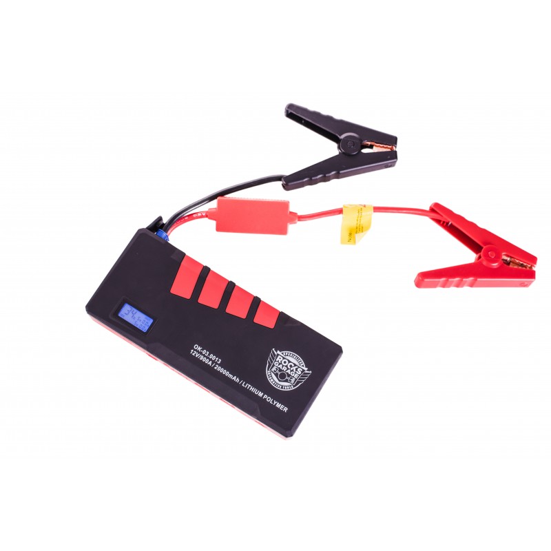 Mini booster 900 A, 20000 mAh 12V, power bank, laddare, ROOKS