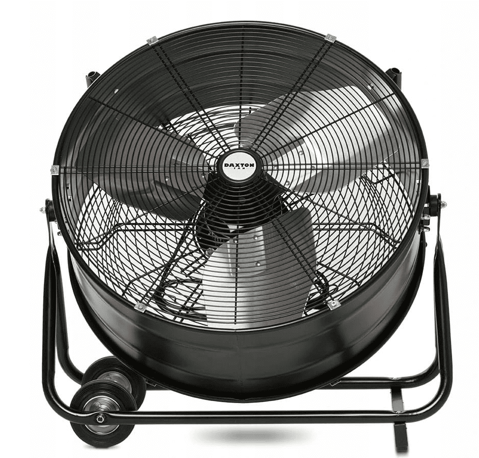 Kraftfull industrifläkt 60 cm (24) 330W, golvmodell med hjul, svart, 115 m3/min, Daxton / Equation - 3