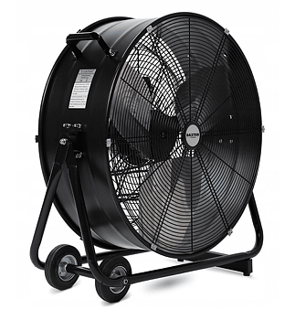 Industrifläkt Golvfläkt med Hjul 60 cm 330 W 115 m³/min Svart, Kraftfull, Daxton