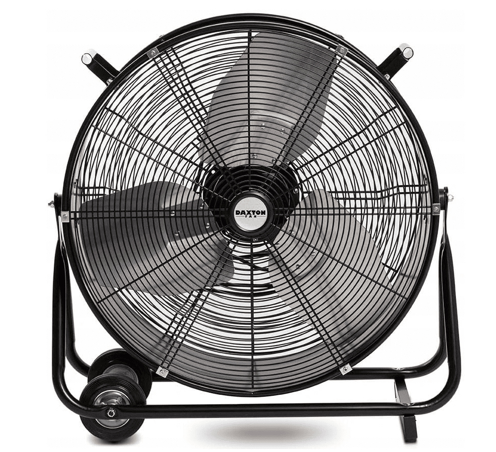 Kraftfull industrifläkt 60 cm (24) 330W, golvmodell med hjul, svart, 115 m3/min, Daxton / Equation - 6