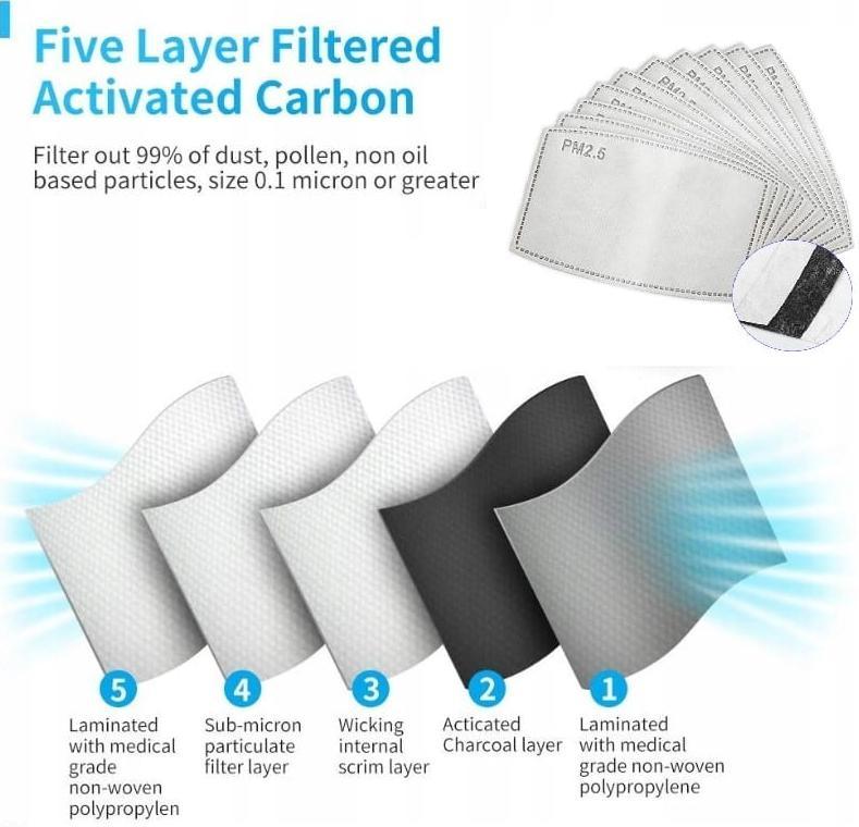 Filter för andningsskydd 10st, skyddar mot virus bakterier m.m. MP 2.5 FFP2 N95 - 7