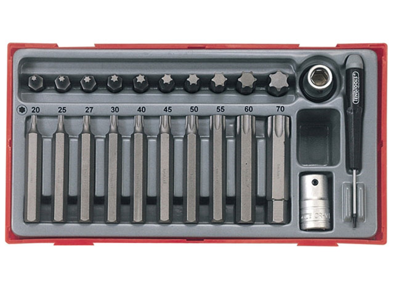Hylsor 1/2 TORX 23 delars sats, TENG Tools TTTX23 - 2