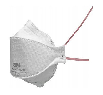 Andningsskydd, 1st andningsmask 3m AURA 9330+ skyddar mot virus bakterier m.m. FFP3, CE