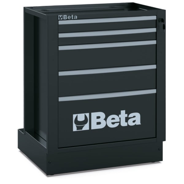 BETA TOOLS Förvaringsmodul med 5 Lådor 588 x 367 mm, Rostfri, RSC50