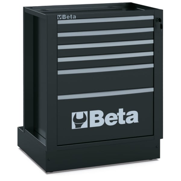 BETA TOOLS Förvaringsmodul med 6 Lådor 588 x 367 mm, Central Låsning, RSC