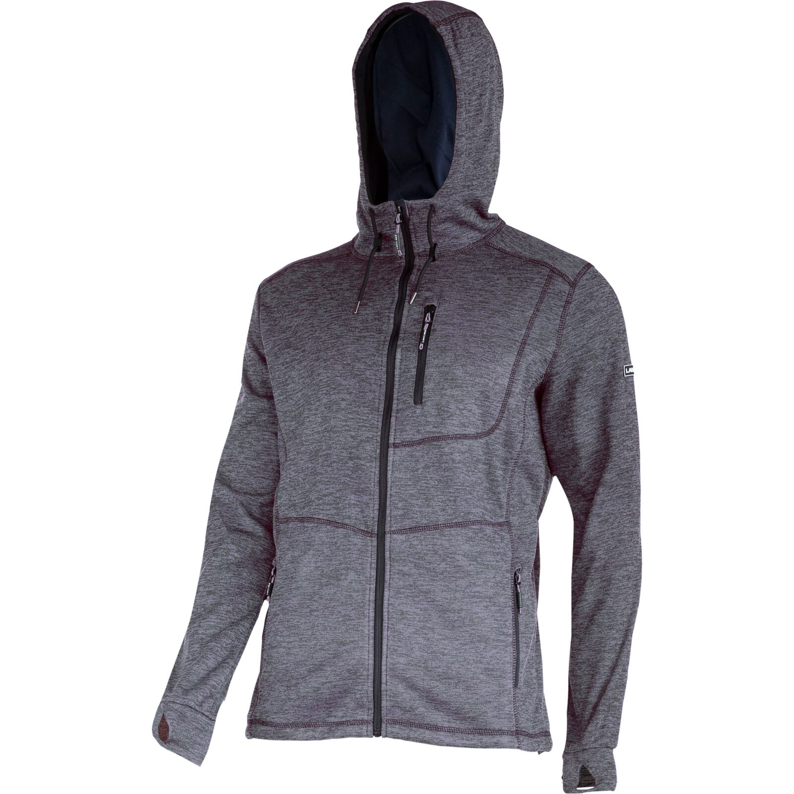 LahtiPro Hooded Sweatshirt with Zip Grey, 3Xl, CE, LAHTI